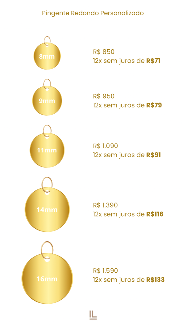 Pingente Redondo Personalizado - Imagem 12